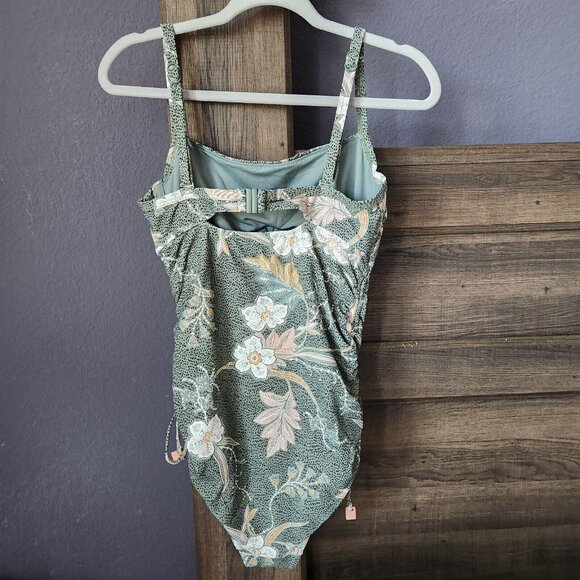 Seafolly Balinese Retreat Maillot One Piece Olive Leaf size USA 8 AU 12DD - Picture 4 of 16